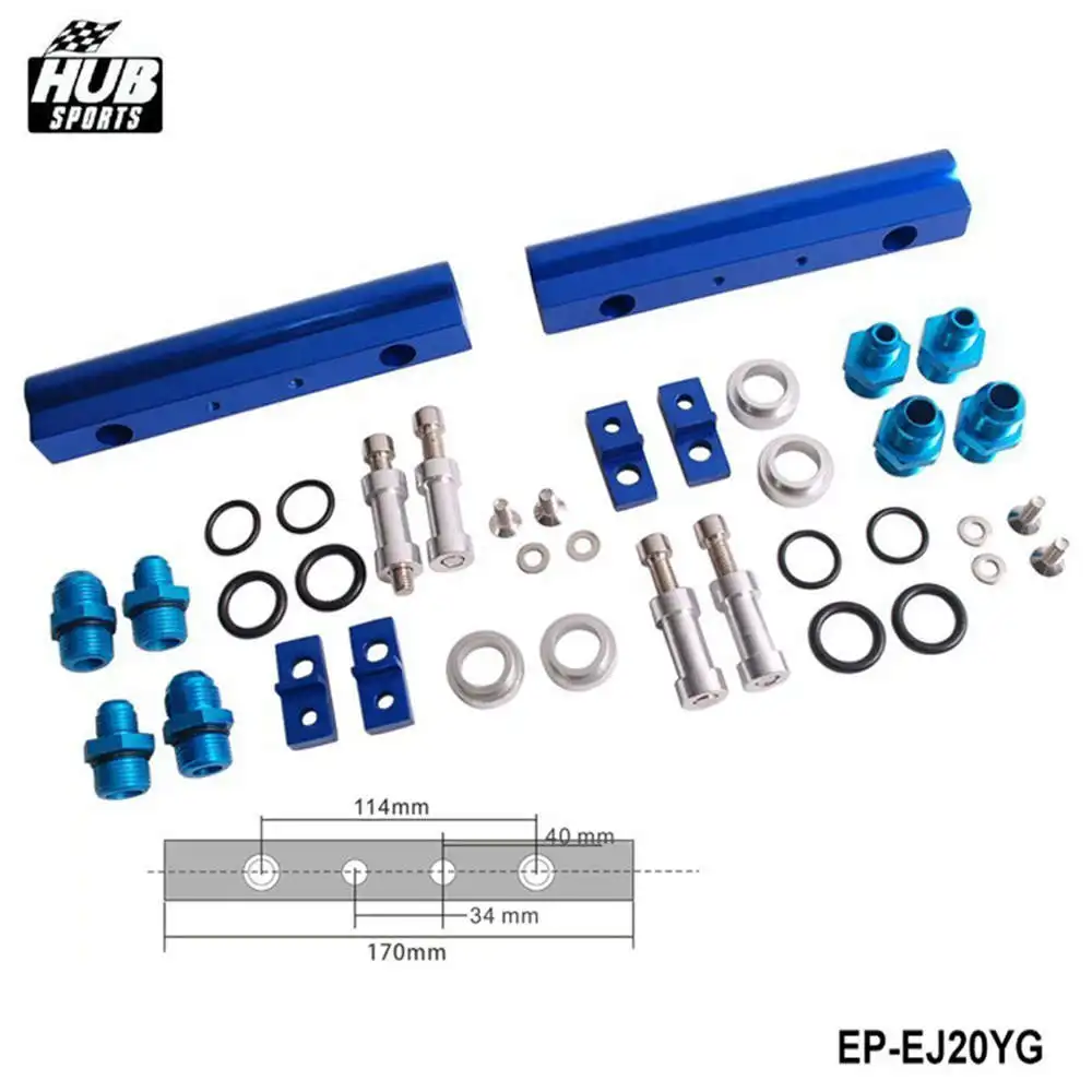 Для SUBARU WRX STI EJ20 EJ20T Top инжектор топливной рейки турбо комплект синяя алюминиевая