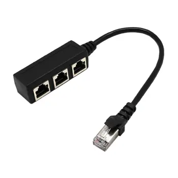 

Splitter Ethernet RJ45 Cable Adapter 1 To 3 Port LAN Network Plug Connector for Networking Extension