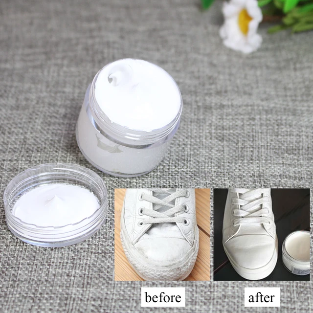 White Leather Shoe Paint Cream Coloring for Bag Sofa Car Seat Scratch 30ml  Leather Dye Repair