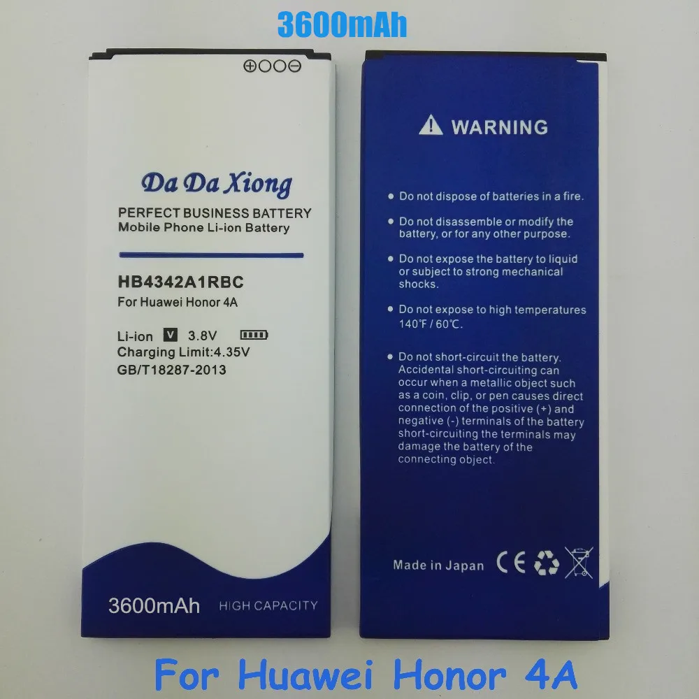 

3600mAh HB4342A1RBC Battery for Huawei Honor 4A Honor4A SCL-TL00 mobile phone battery