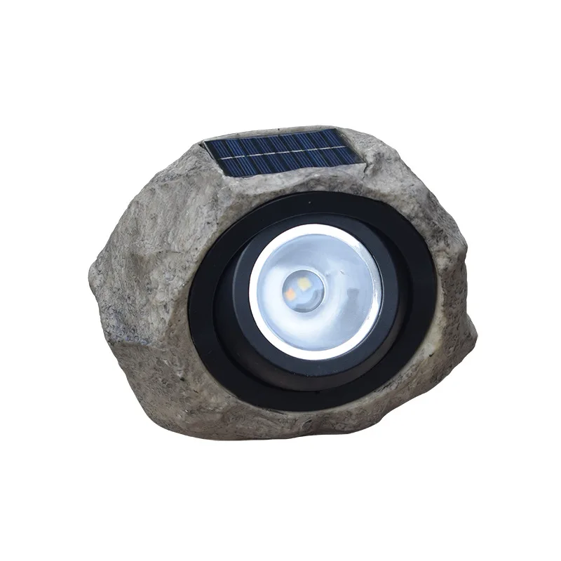 

LED New Style Solar Powered model Stone Lamp Waterproof Outdoor Garden Lawn Decoration Spotlights White and Warm Adjustable
