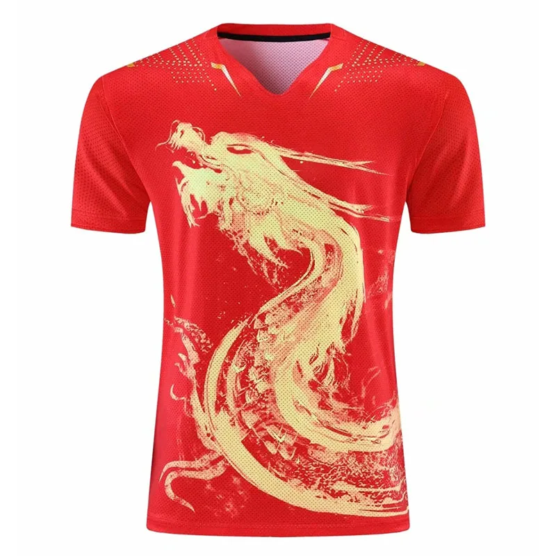 2021 Olympics Li Ning men's Tops Table tennis T shirts+shorts Print China Dragon 
