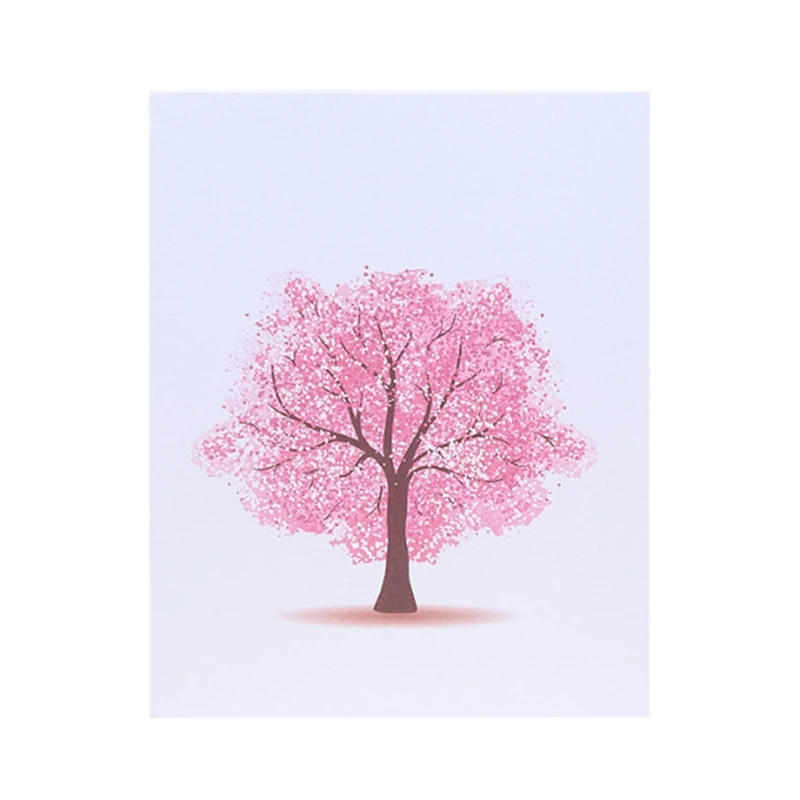  Peach Blossom Greeting Cards Handmade Birthday Wedding Invitation 3D Pop Up Card D08D - 4000357827018