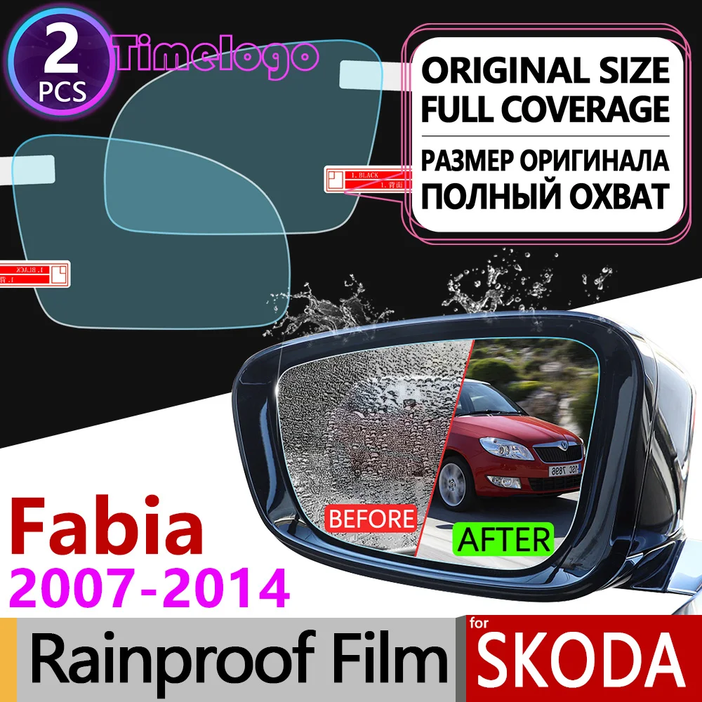 

for Skoda Fabia 2 5j 2007 - 2014 MK2 Full Cover Anti Fog Film Rearview Mirror Rainproof Anti-Fog Films Clean Accessories 2012