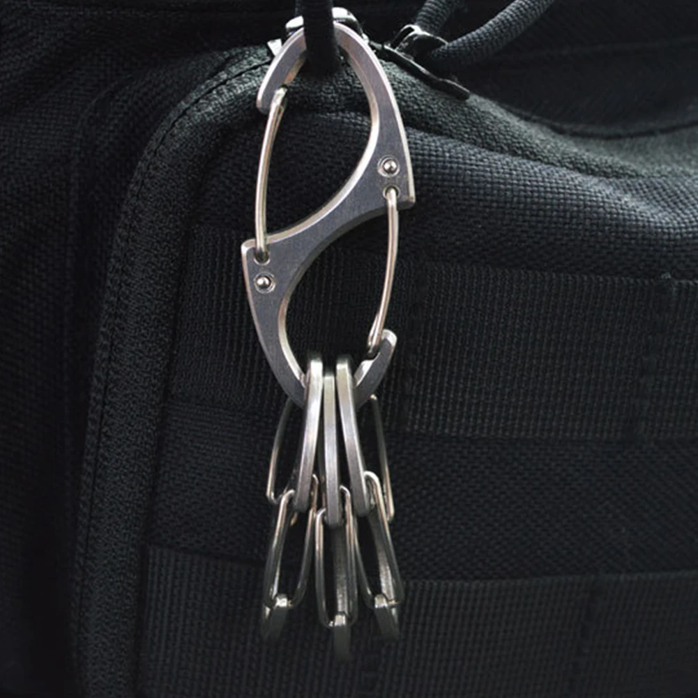 100 шт. цинковый сплав 8 формы Карабин S Тип EDC весна брелок для рюкзака клип быстро крюк замок Пряжка Открытый Отдых Пеший Туризм инструмент