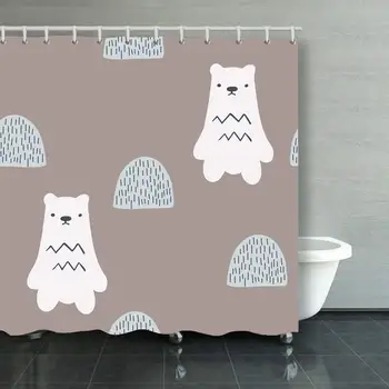 

Kids Pattern Baby Clothes Hand Drawn Backgrounds Textures Forest Backgrounds Textures Shower Curtain Polyester Fabric Bathroom