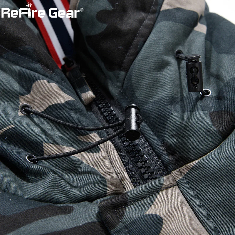 Refire gear, зимние толстые камуфляжные куртки, Мужская теплая ветровка, Тактическая Военная куртка с капюшоном, Мужская водонепроницаемая Повседневная армейская одежда