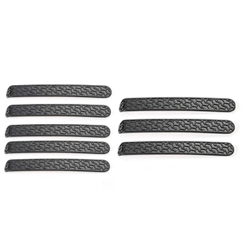 

Car Door Grab Handle Cover Front & Rear Door Black Handle Decoration Trim for Jeep Wrangler JK 2007-2018(Black)