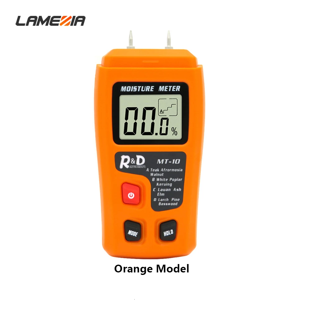 

LAMEZIA 0-99.9% Digital Display Humidity Tester Wood Moisture Hygrometer Meter For Incubator Timber Soil Grain Damp Detector