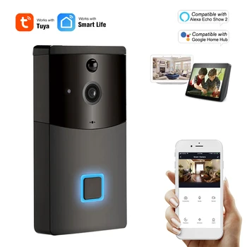 

1080P WiFi DoorBell Smart Wireless Video Intercom Video Door Bell Tuya APP Remote Control Compatible with Alexa Google Home