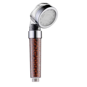 

ABS Engineering Plastics 7 LED Colors Changing Water Saving Shower Head With Filte For Bath Powerful Shower Head