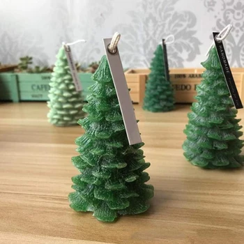 

DIY 3D Christmas Tree Decoration Silicone Candle Mold Form Handmade Resin Clay Crafts Moulds Decoration Tools For Home Party