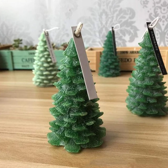 Diy Christmas Tree Candle Mould 3d Silicone Candle Mold Form Handmade Resin Clay Crafts Moulds Soap Decoration Tools Supplies Candle Molds Aliexpress
