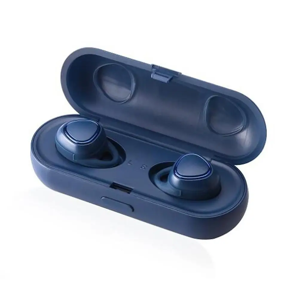Синий Наушники TWS Bluetooth 5,0, беспроводные стерео наушники, водонепроницаемые спортивные наушники для телефона, гарнитура с микрофоном - Цвет: Синий