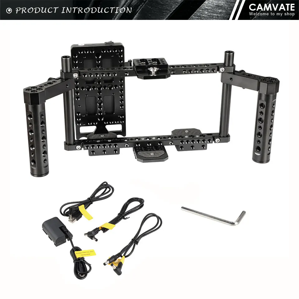 Adjustable Director's Monitor Cage Rig With Dual Cheese Handle Grip & V lock Qui