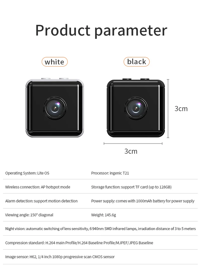 X6d Mini Camera 1080P Sensor Night Vision Camcorder Motion Detection Alarm Micro Camera Sport Video Small Camera Wifi Camera streaming camcorder