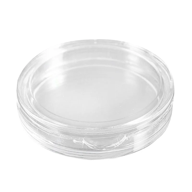 

10 pcs Small round transparent plastic coin capsules box 40mm
