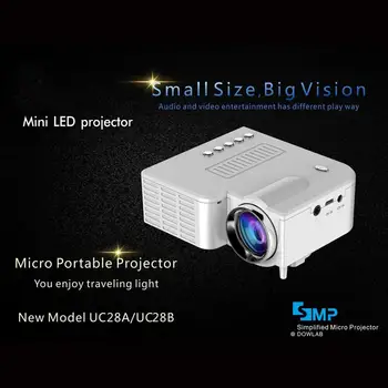 

Home Projector Mini Miniature Portable 1080P HD Projection Mini LED Projector For Home Theater Entertainment