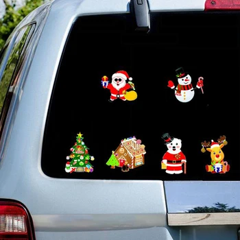 

Christmas Removable Window Glass Sticker Christmas Decorations For Home Santa Snowman Navidad 2020 Natal Noel New Year 2021 Gift