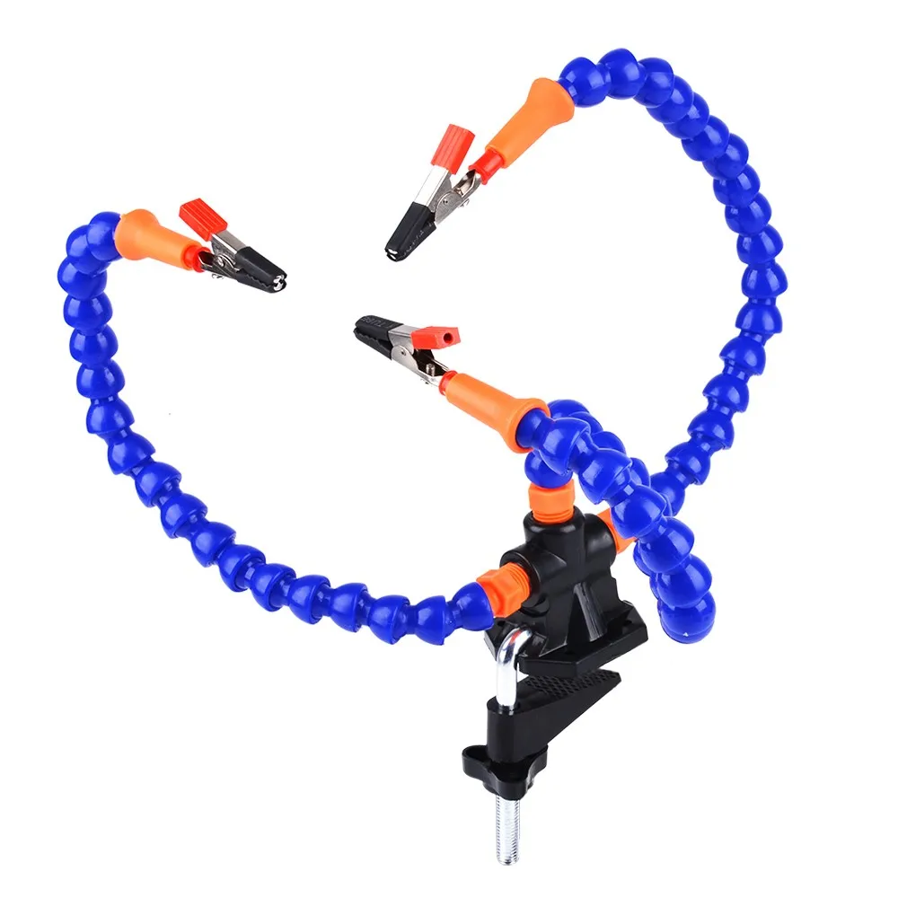 

Multi-function soldering station three-hand tool, 3-arm flexible arm welding iron bracket for PCB welding repair
