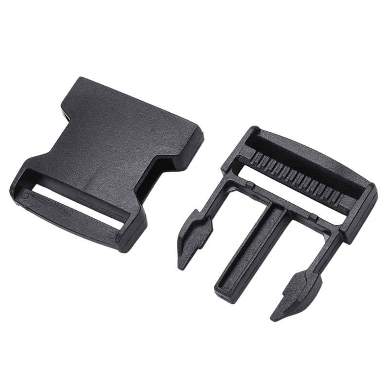 ABZC-10pcs пластиковые пряжки-зажимы Паракорд для Паракорда браслет черный ремешок Застежка
