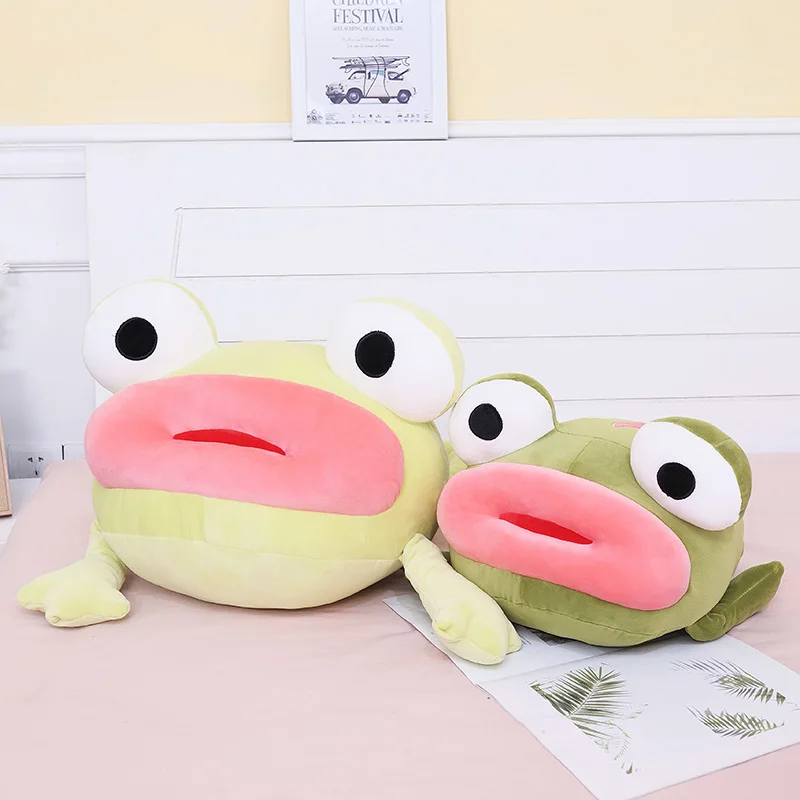 Kawaii лягушка плюшевые игрушки толстые губы лягушка супер Sfot Плюшевые игрушки мультфильм чучела животных спальная Подушка День рождения Рождественский подарок