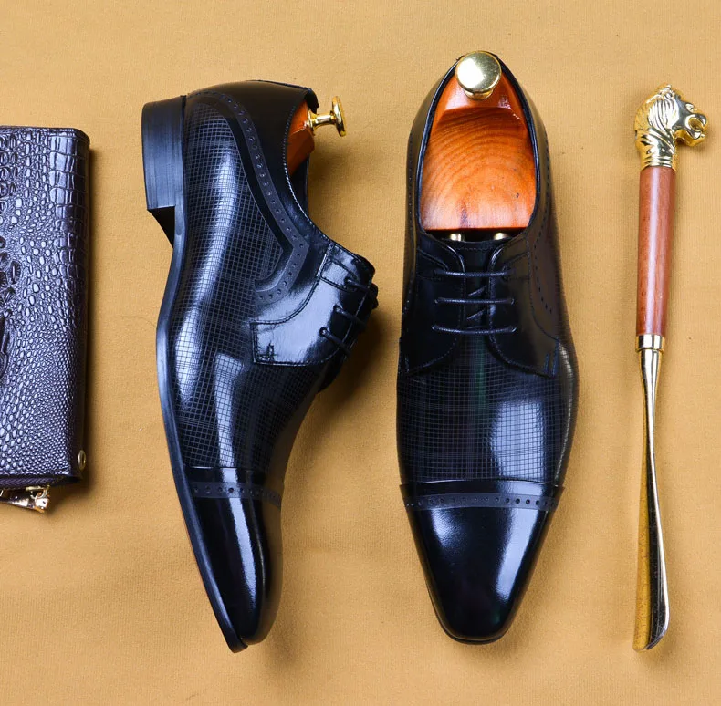 2019 Роскошные итальянские Брендовые мужские туфли-оксфорды ручной работы Мужские модельные туфли для свадебной вечеринки дизайнерская