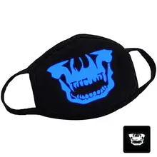 1 шт., модная маска для рта с принтом, дышащая, светится в темноте, Анти-пыль, маска для рта, одежда, аксессуары для улицы, унисекс