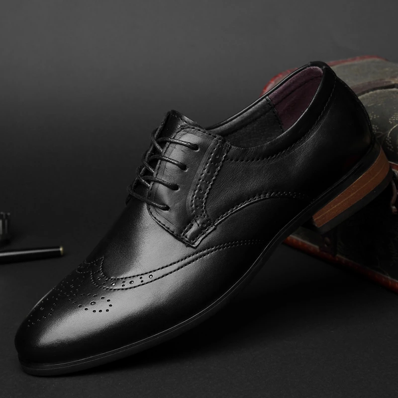 Туфли мужские классические из натуральной кожи роскошные брендовые деловые