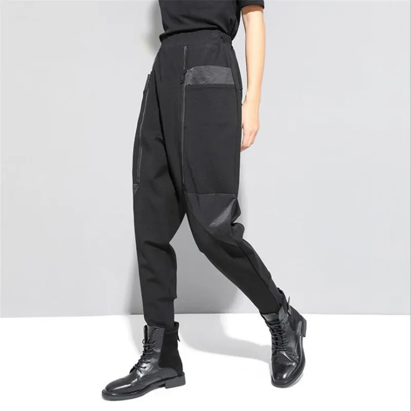 Высокое качество Harajuku Pantalones весна осень зима негабаритных шаровары повседневные свободные эластичные с высокой талией широкие брюки карандаш