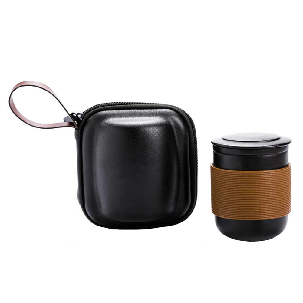 

Drinkware Bag Portable Water Gift Filter Teapot Home Ceramic Coffee With Lid Office Insulation Travel Tea Set Strainer