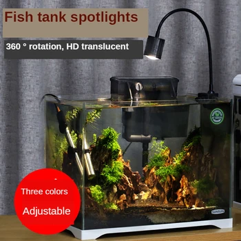 

Fish Tank LED Lamp Aquatic Grass Lamp Led Aquarium Lighting Aquarium Lights Turtle Lizard Lamp 110-220V Three Colors Adjustable