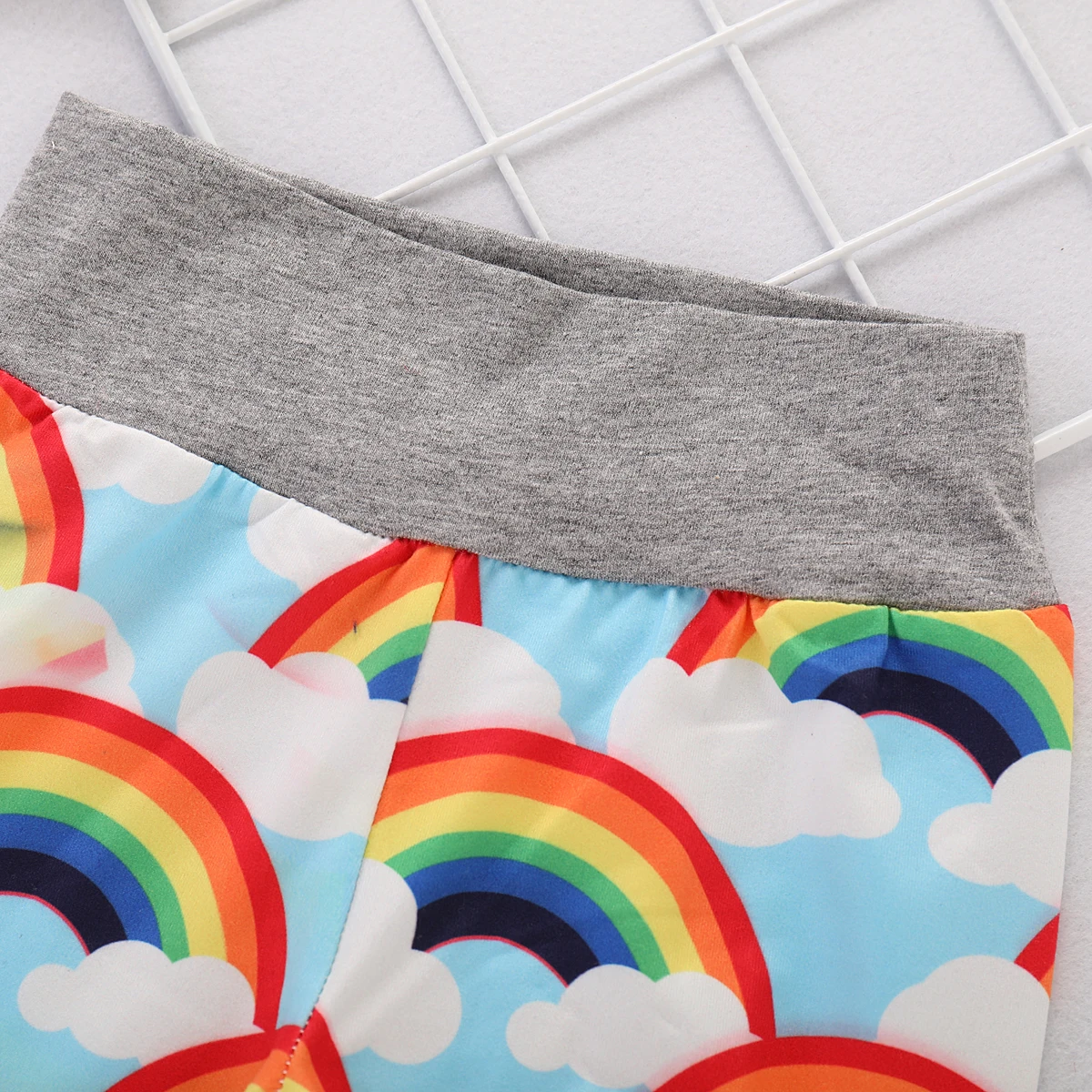 Baby Clothes For Boys&Girls Newborn Baby Clothes Set 3Pcs Rainbow Print Bodysuits+Pants+Hat Long Sleeve Winter Baby Outfits D35