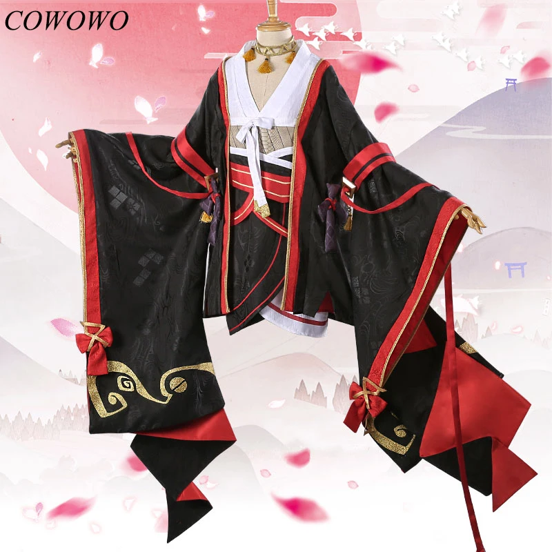 Аниме! Onmyoji Hannya YuanMianLiuLi черное кимоно Yamato костюм для косплея карнавальный женский