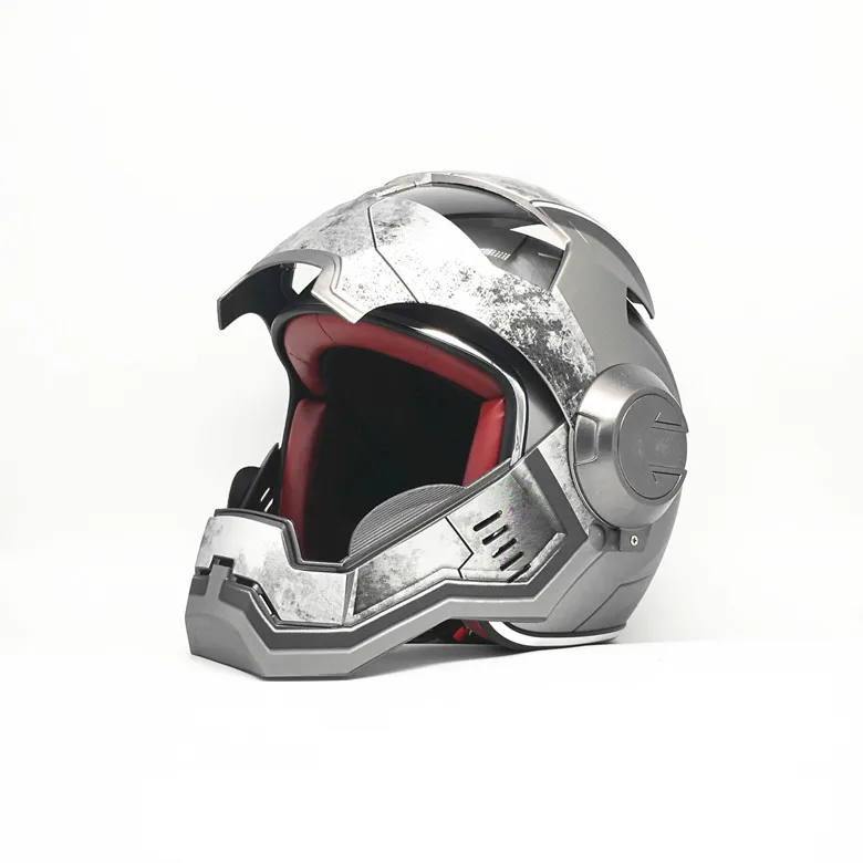 Masei War Machine серый железный человек шлем мотоциклетный винтажный Ретро-шлем полушлем открытый шлем-каска для мотокросса