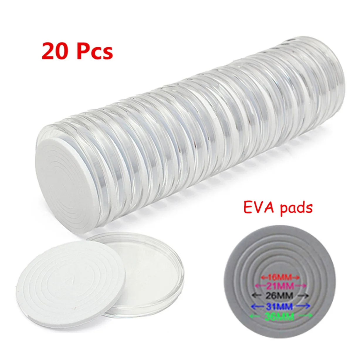 

20Pcs Lot Coin Capsules Holder Round Plastic Storage Cases Containers Boxes Display Clear Case Box Coin Collection Protector