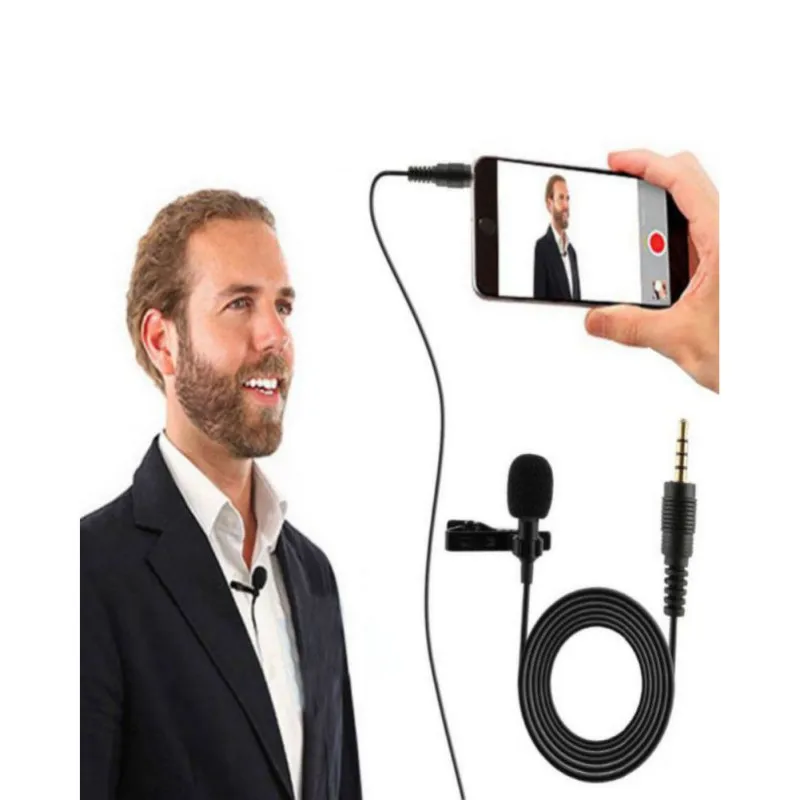 

Small Microphone Mobile Phone Clip-on 3.5mm Jack Wired Portable Condenser Microphones Audio Accessories For Smart Phones 9.10