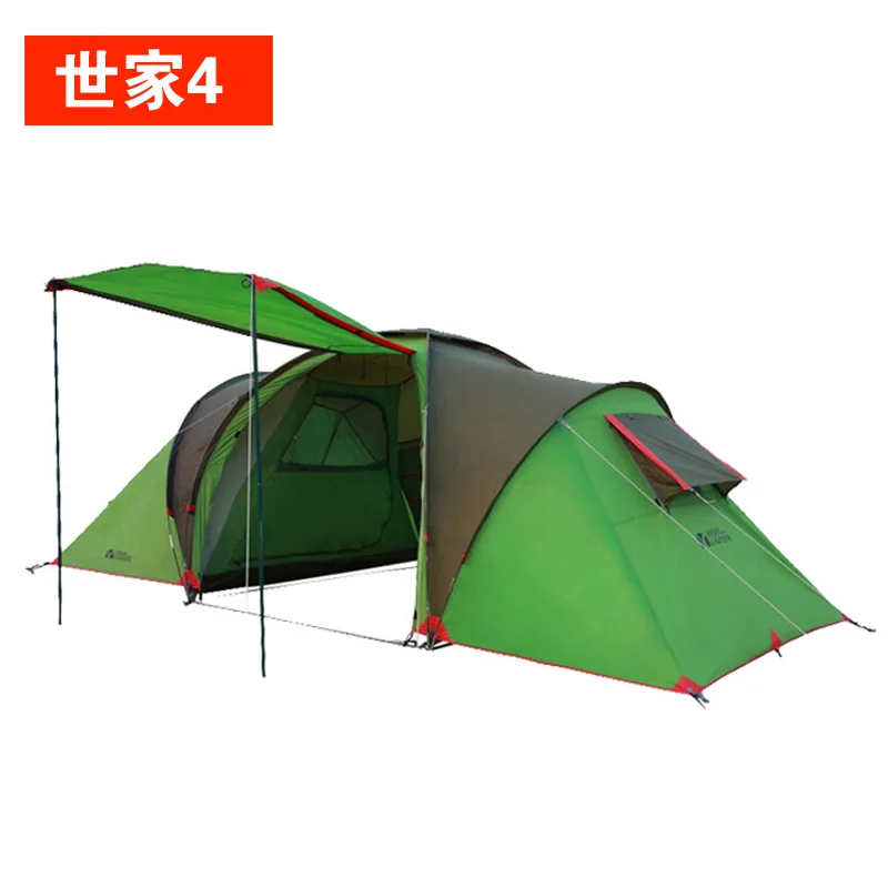 

[Mobi Garden Family 4] Double Layer Tent Traveling by Car with a Sitting Room And Two Outdoor Camping 4-Person Tent