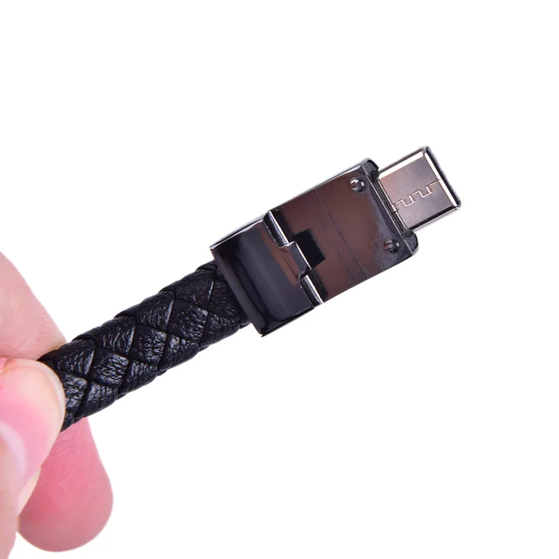 Открытый Портативный кожаный Мини Micro USB браслет зарядное устройство данных зарядный кабель синхронизации для iPhone6 6s Android type-C телефонный кабель
