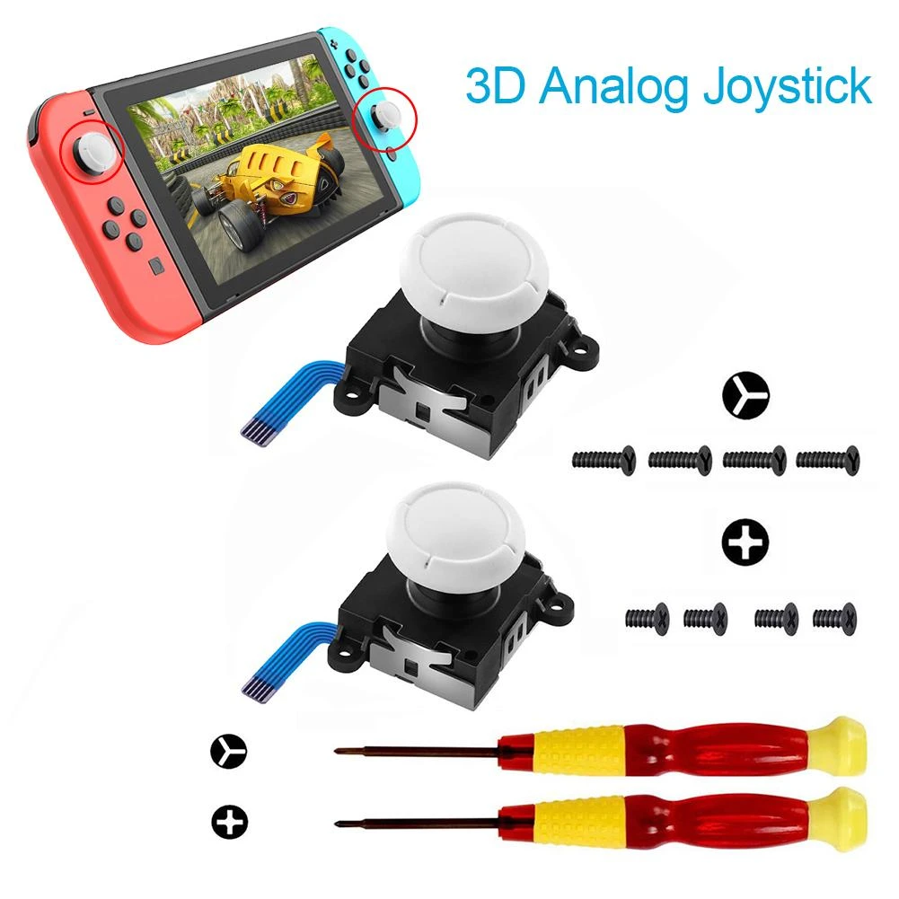 2PCS/set 3D Replacement Joystick Analog Thumb Stick Component for Switch Joy-Con Controller