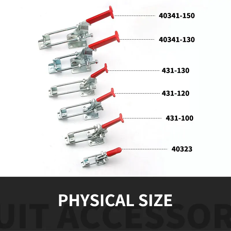 조정 가능한 래치 토글 클램프 1 개, 100kg 180kg 300kg, 기계 작동용 범용 빠른 금속 수공구 431 40341