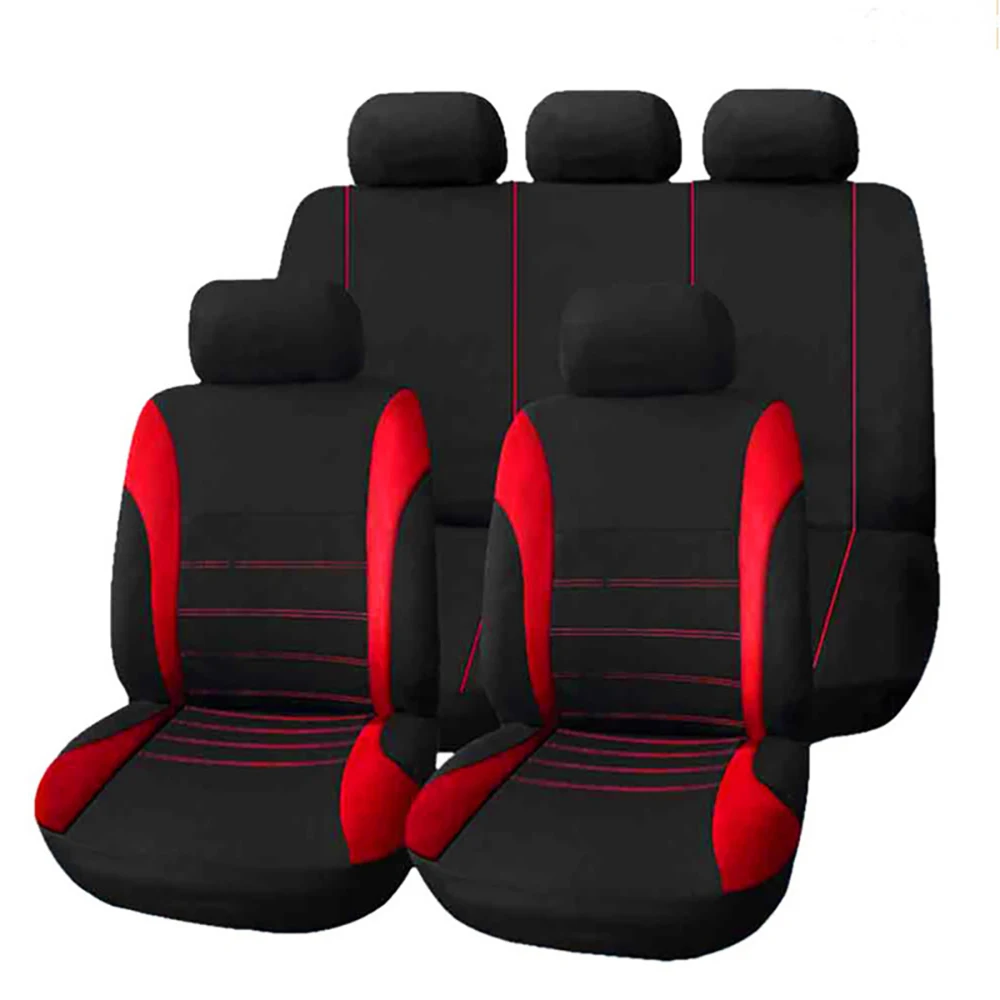 

Universal Car Seat Covers 9PCS Full Set Automobile Seat Covers for Crossover Sedan Auto Interior Decoration Protectors 5