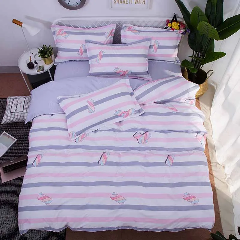 Simanfei Постельное белье 1 шт. покрывала+ 1 шт. простыня+ 2 шт. наволочка одеяла удобные постельные принадлежности набор Роскошное Одеяло покрывало для кровати - Цвет: 07