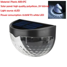 Водонепроницаемый тропинка забор авто вкл/выкл полукруглый светодиодный светильник садовый датчик движения Солнечный патио для стены открытый питание лампы