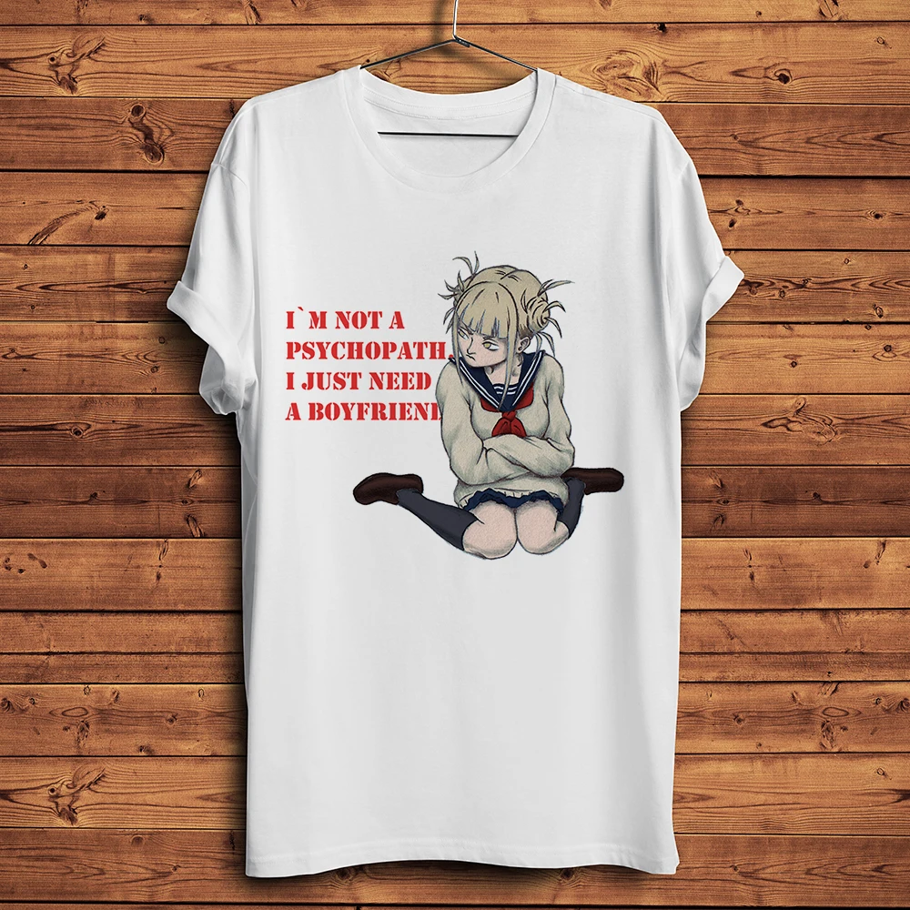 Himiko Toga Anime Graphic Unisex Summer Tee - White Casual Otaku Shirt