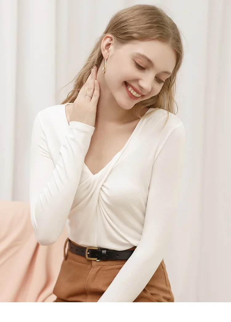 

Women coat 2019 Spring and Autumn Sexy Fashion V-neck Top