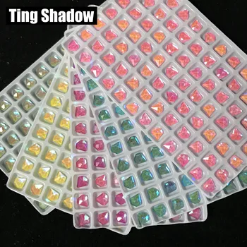 

6mm 84pcs 3D Nail Rhinestones rectangle crystal for nail crystal glue on nail crystal Diamond Nail Decorations Accessories
