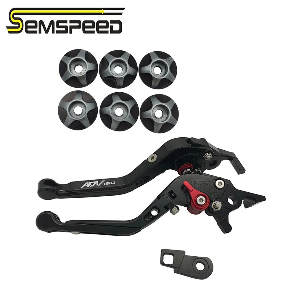 SEMSPEED adv 150 парковочные рычаги Рамка Болт слайдер Стенд Комплект для ADV150 ADV 150 мотоцикла с ЧПУ складной тормозные рычаги