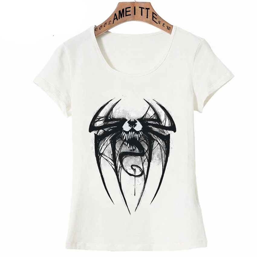 Love Venomous Spider Sketch Art футболка Летняя модная женская футболка повседневные топы с милым принтом Забавные футболки женские с коротким рукавом