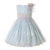 Blue Lace Summer Party Dress